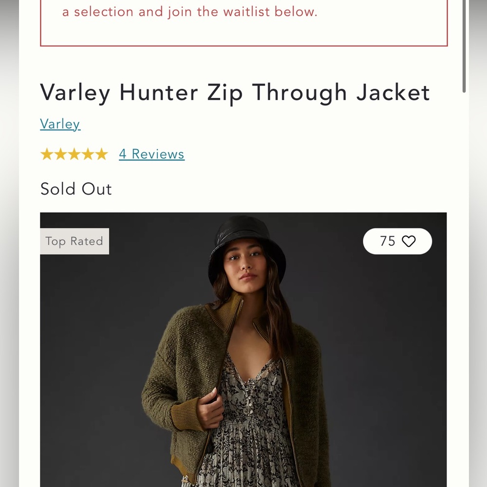 Anthropologie Varley Green Hunter Zip Through Jacket Size Medium - Picture 3 of 14